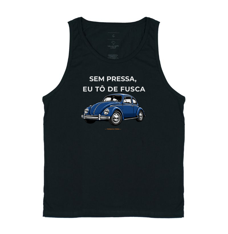 Sem pressa, eu tô de fusca - Azul Escuro