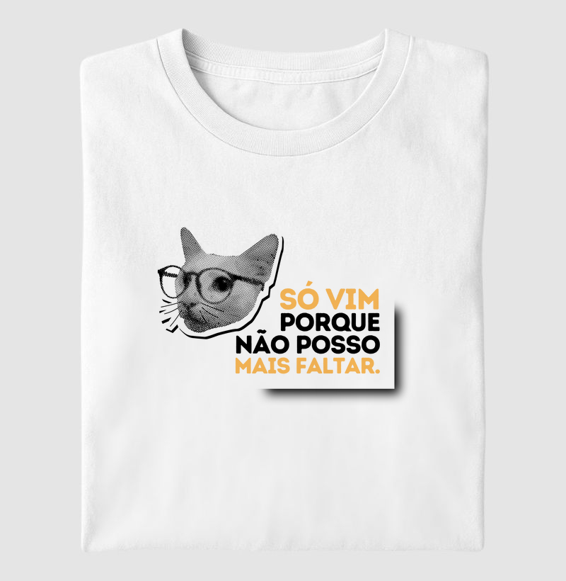 Só vim porque não posso mais faltar