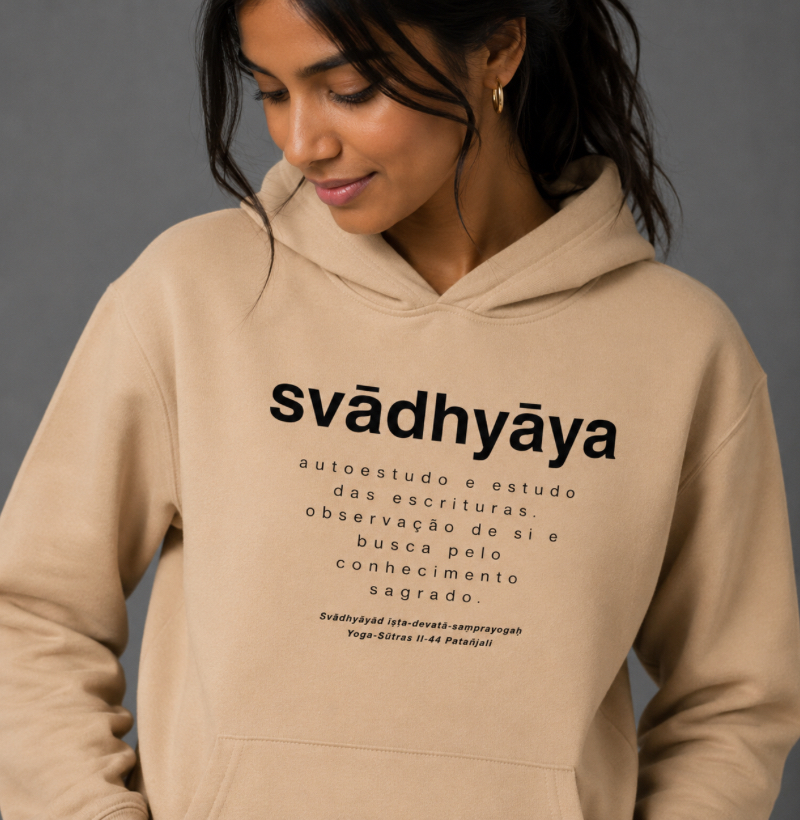 Hoodie Svādhyāya – Yoga Sūtras de Patañjali