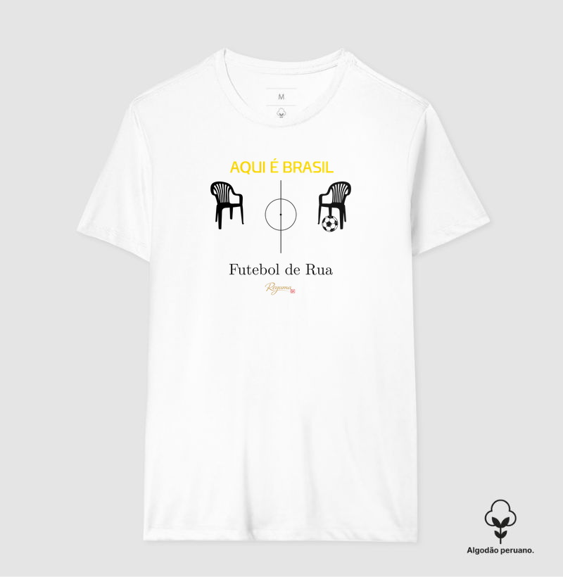 "Futebol de Rua" - Futebol - Camiseta Algodão Peruano Masculina, Feminina e Babylook