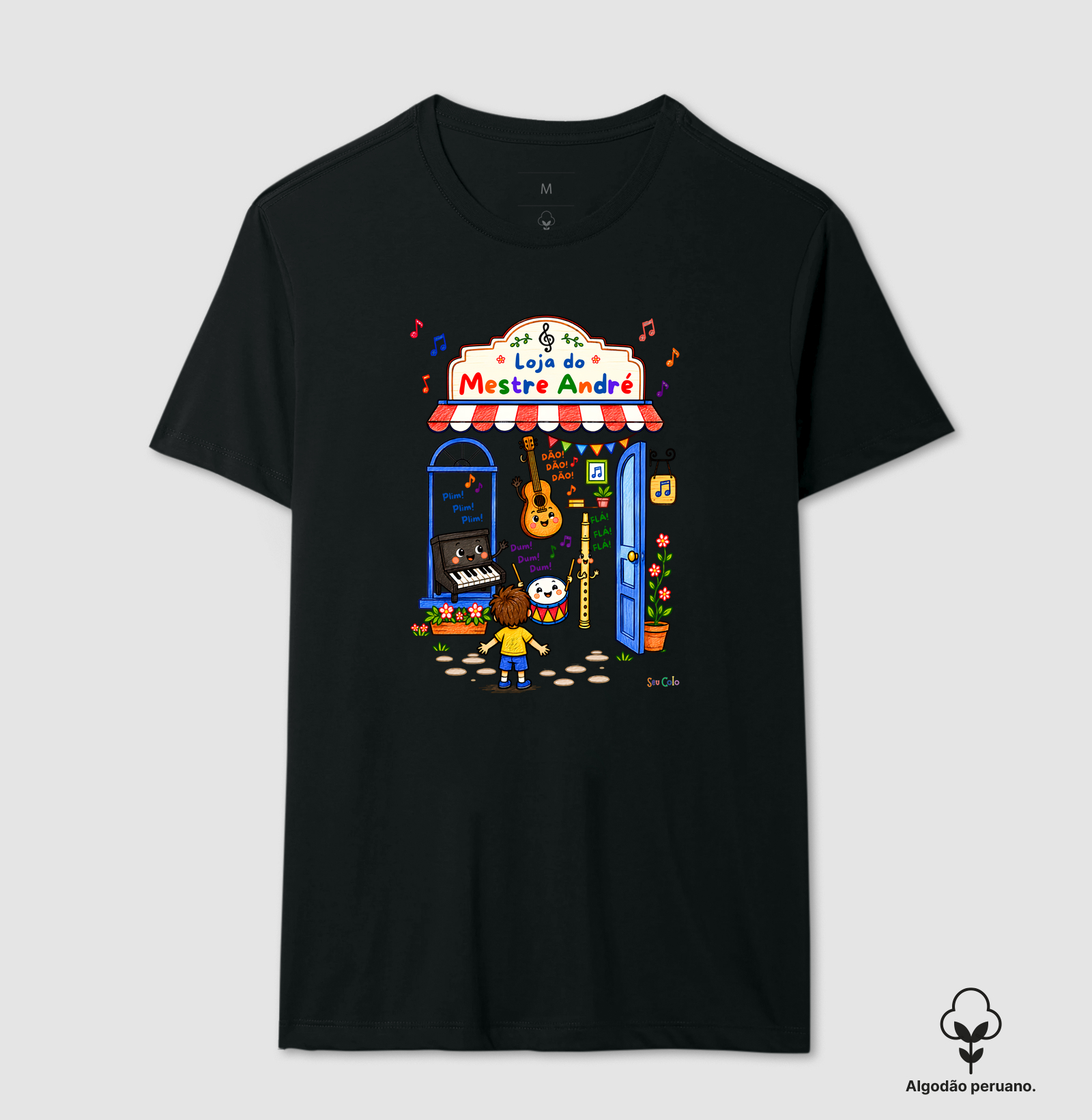 Na loja do Mestre André. - Camiseta Algodão Peruano