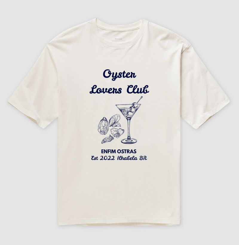 Camiseta Oversized Drink Oyster Club