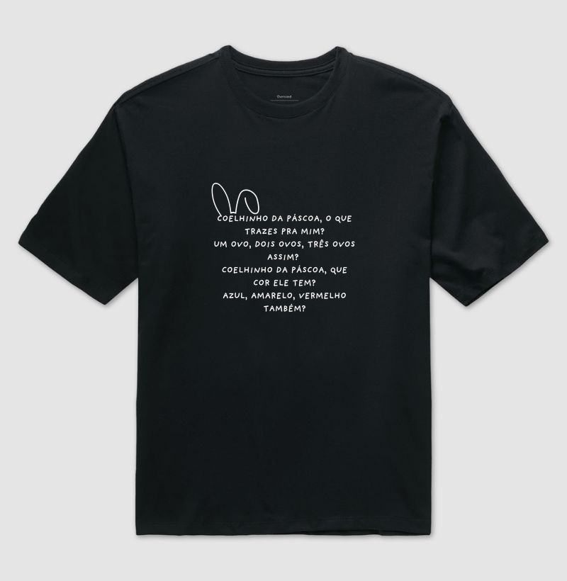 Práxis Camiseta Oversized Coelhinho da Páscoa