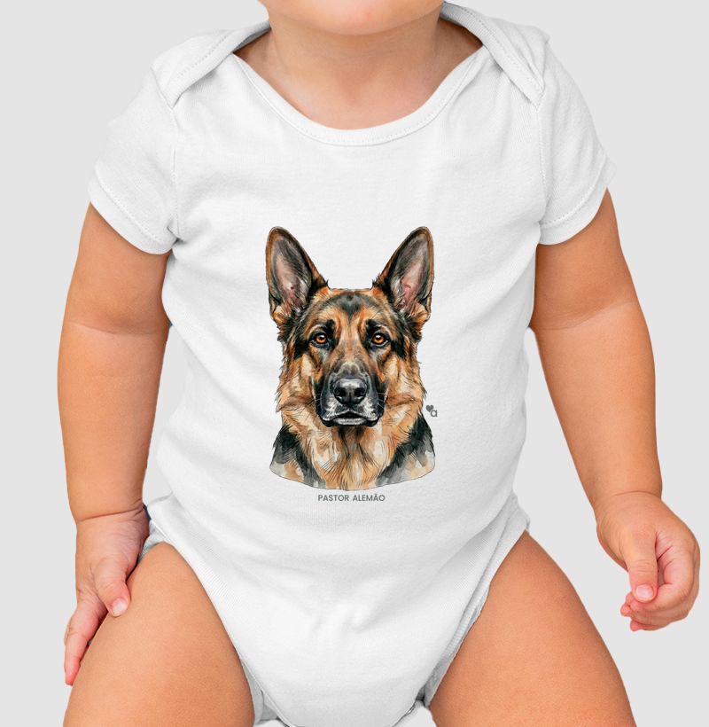 Cães - Pastor Alemão - Body Infantil