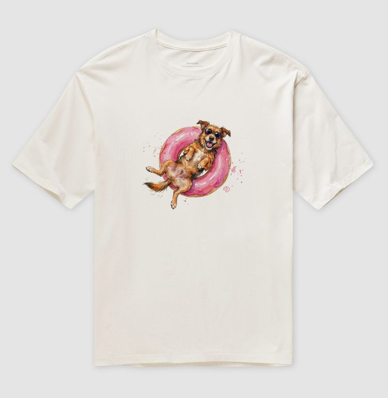 Cachorro na Boia - Camiseta Oversized