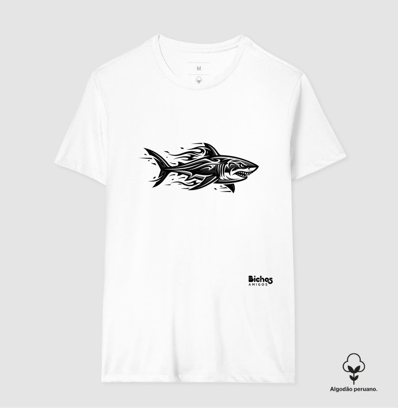 Tubarão - Camiseta Algodão Peruano