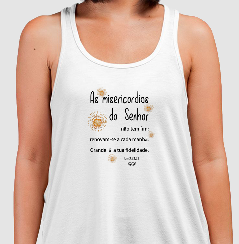 Camiseta Regata As misericórdias do Senhor