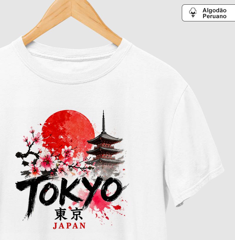 Camiseta Tokyo em flores