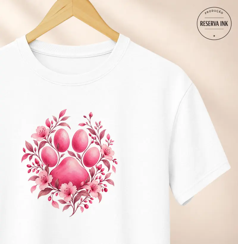 Flores Rosa e Patinha - Camiseta