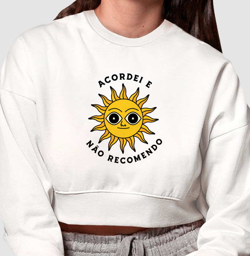 moletom cropped | acordei e não recomendo