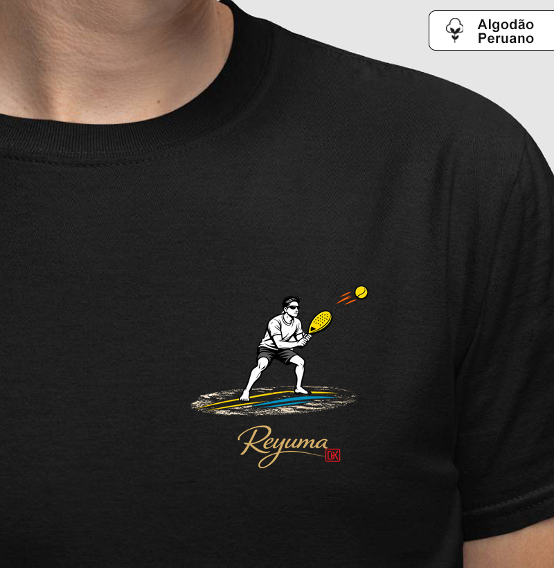 Camiseta Masculina de Algodão Peruano Beach Tennis "Motion"