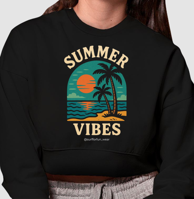 Summer Vibes - Cropped Moletom