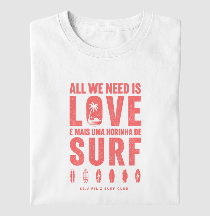 LOVE E SURF - Camiseta