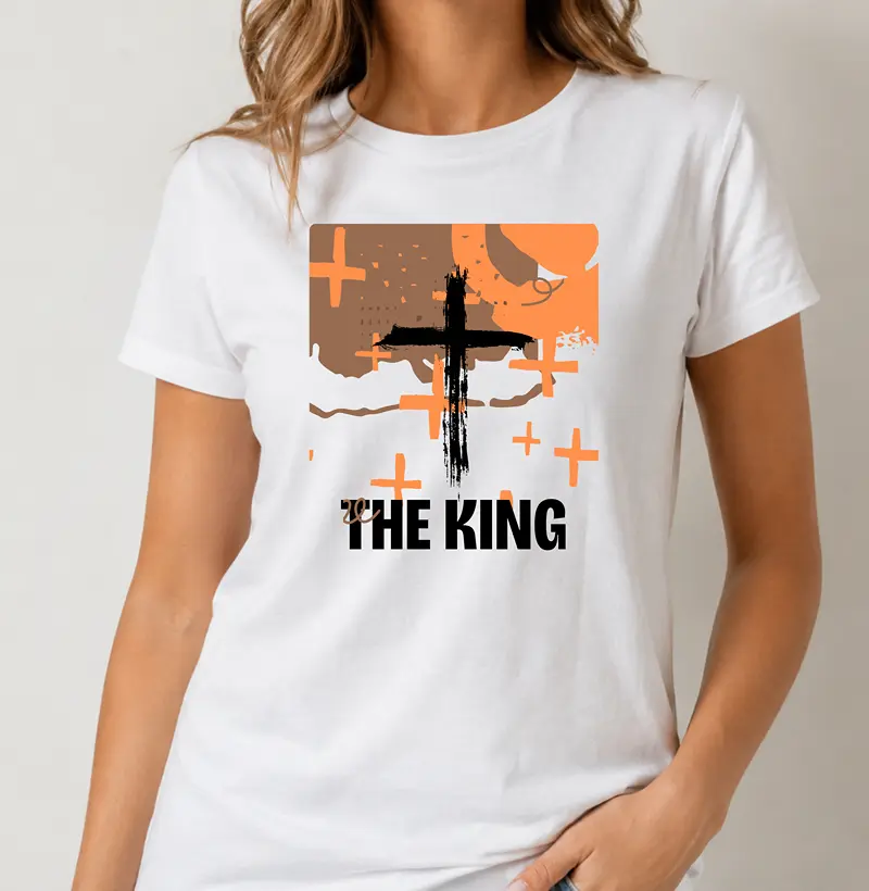 Camiseta Feminina THE KING - Estampa Preta - Camiseta