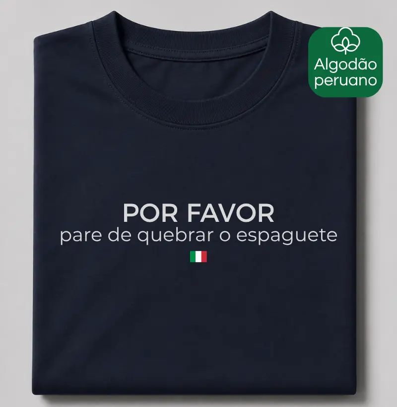 Pare de quebrar o espaguete!