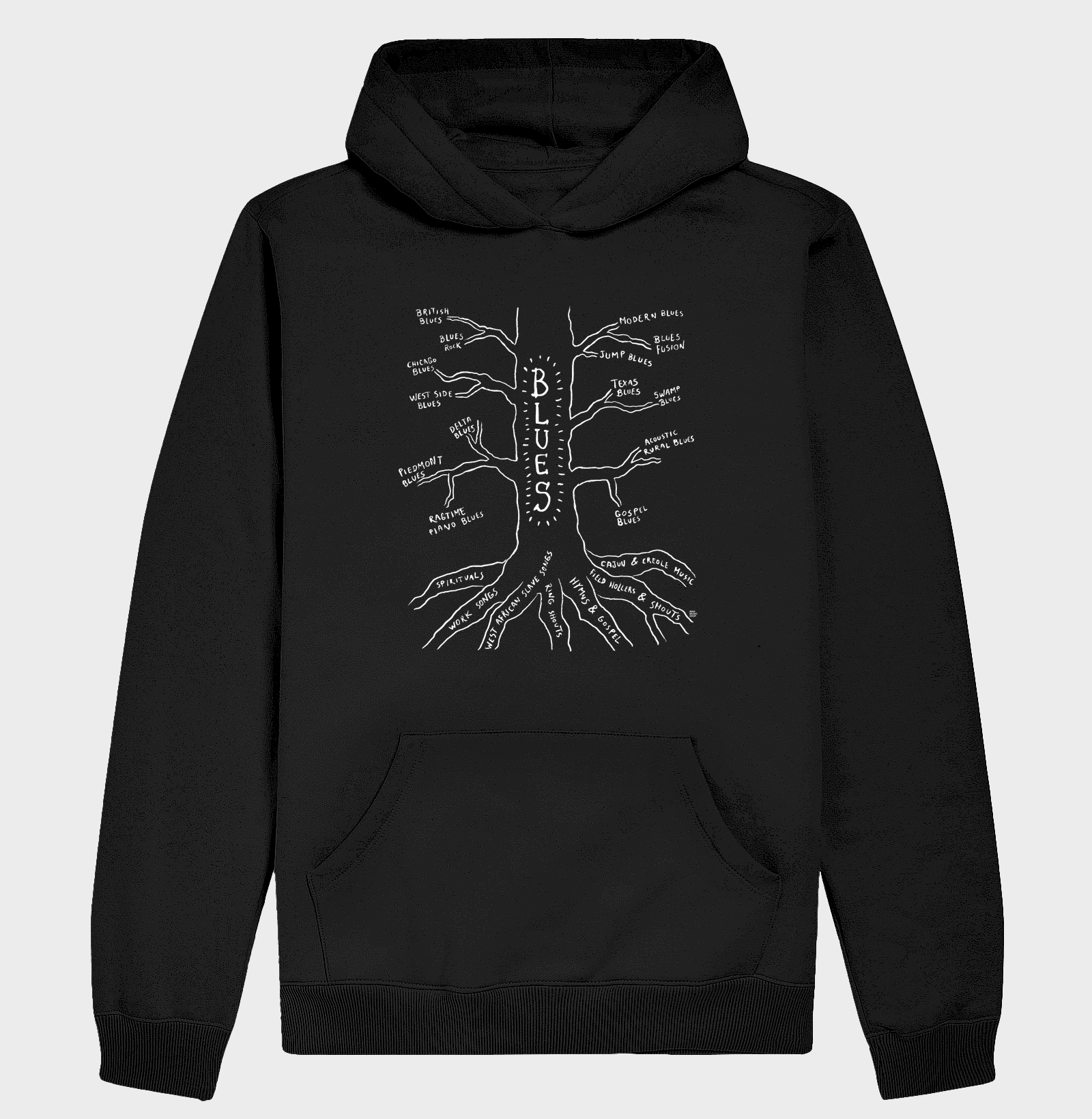 Árvore Genealógica Blues - Hoodie Moletom