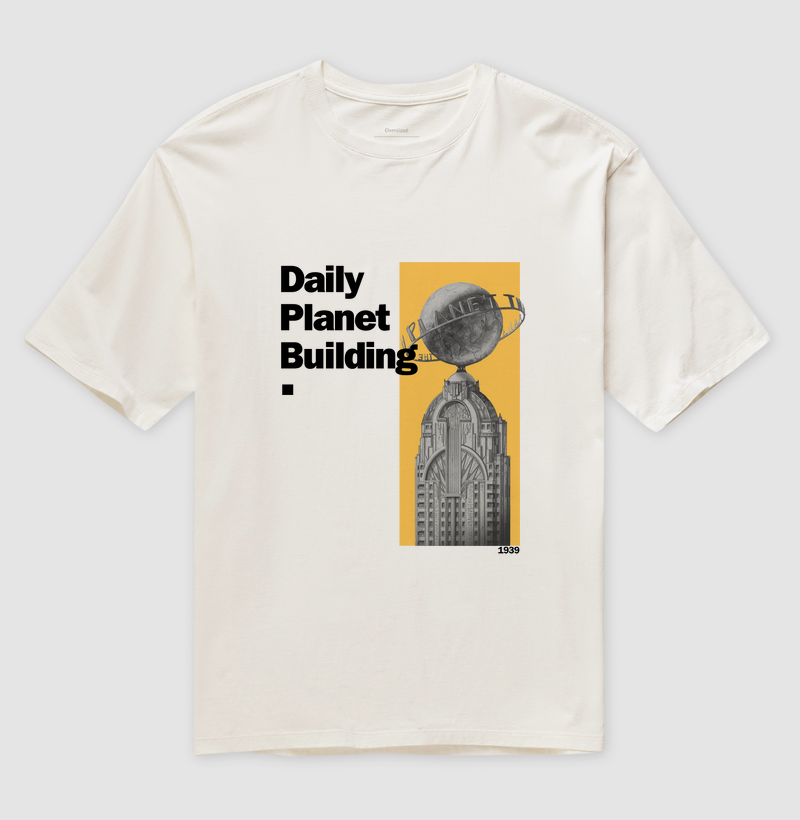 Camiseta Oversized Planet Diary Building - Superman