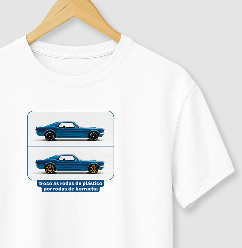 Camiseta colecionador miniaturas customizador rodas de borracha