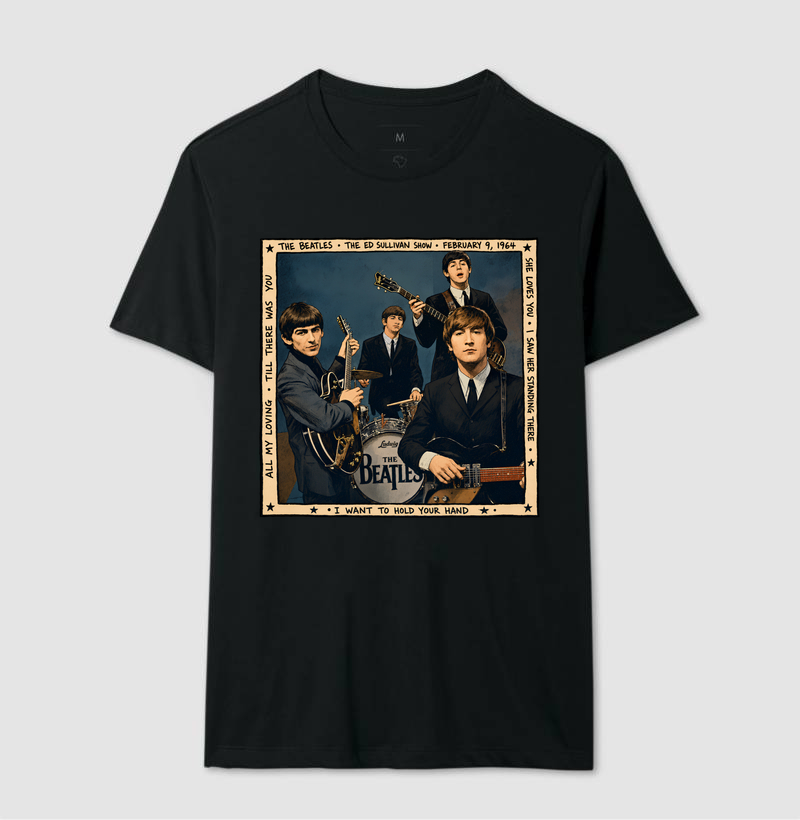 Camiseta Beatles Ed Sullivan HQ 1964