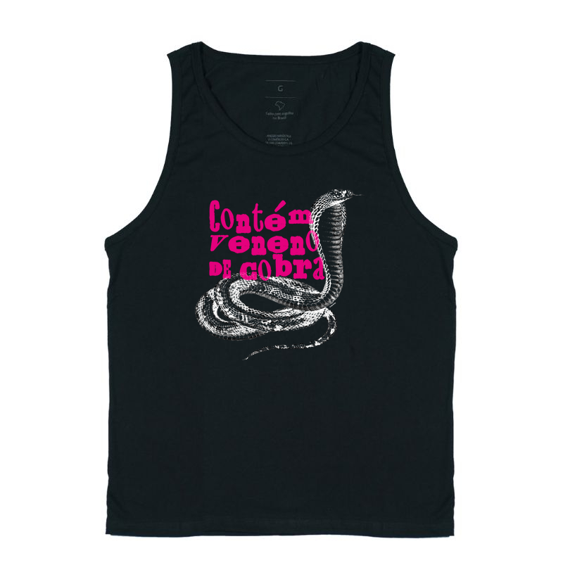 Camiseta Contém Veneno de Cobra