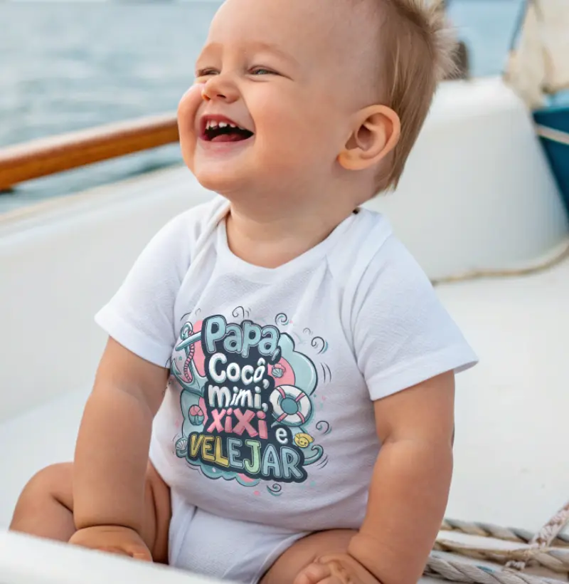 Papa, cocô, mimi, xixi e velejar - Body 