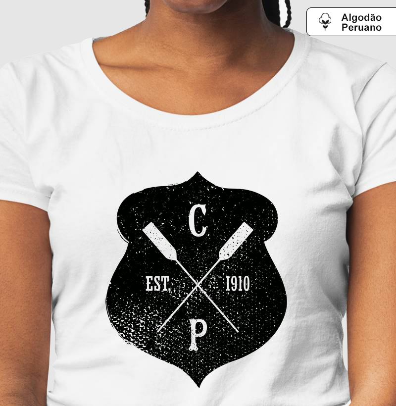 Camiseta Feminina Algodão Peruano - Escudo Vintage