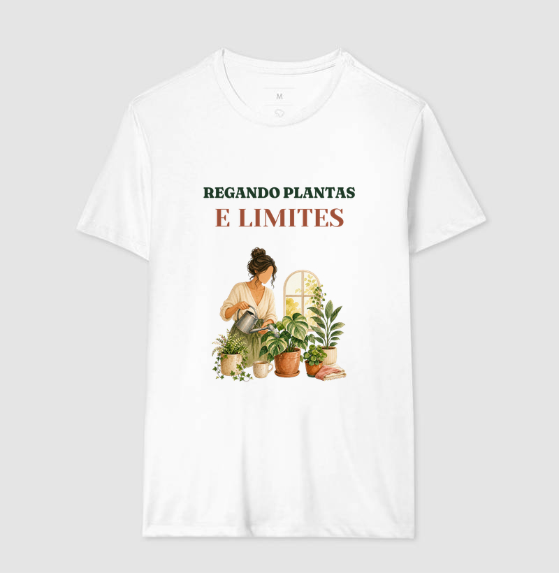 Camiseta Regando Plantas e Limites