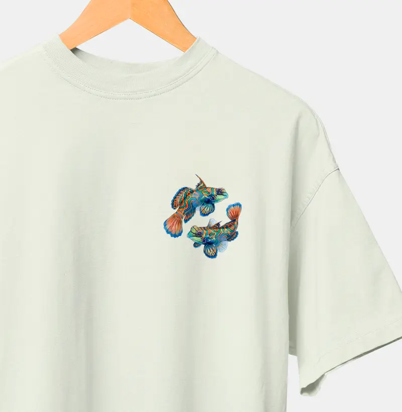 Peixes - Mini - Mandarim Real - Oversized - Camiseta Oversized