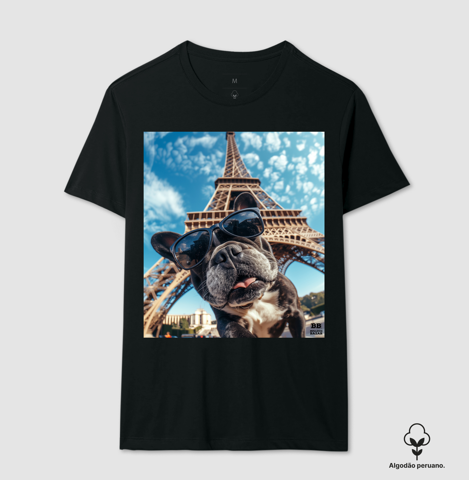Camiseta Premium Bulldog Francês "Selfie 3"