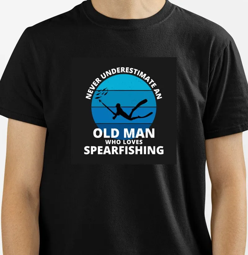 Camisa Never Underestimate an Old Man Who Loves Spearfishing