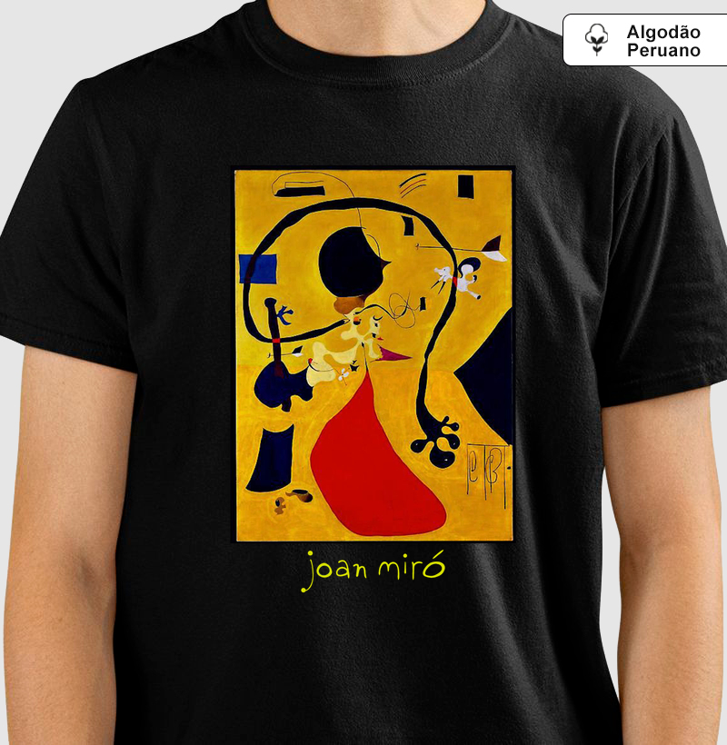 Camiseta Algodão Peruano Tanguis Joan Miró Bailarina Espanhola (1928)
