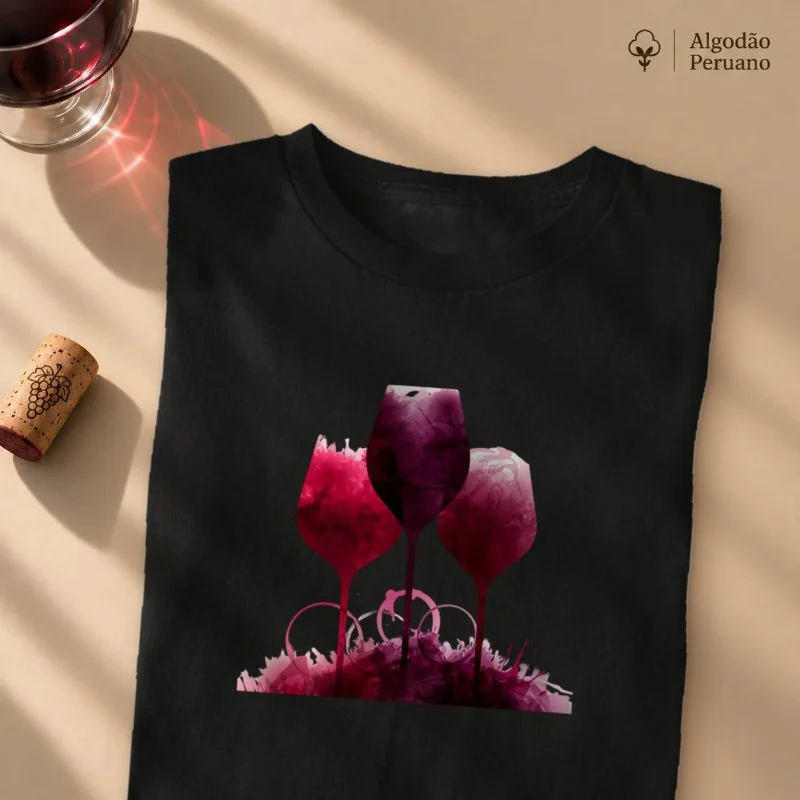 Camiseta Três Taças - Wine Splash