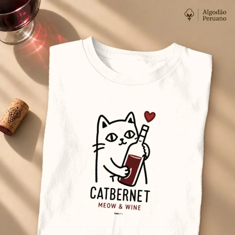 Camiseta Vinho  - Catbernet Meow & Wine