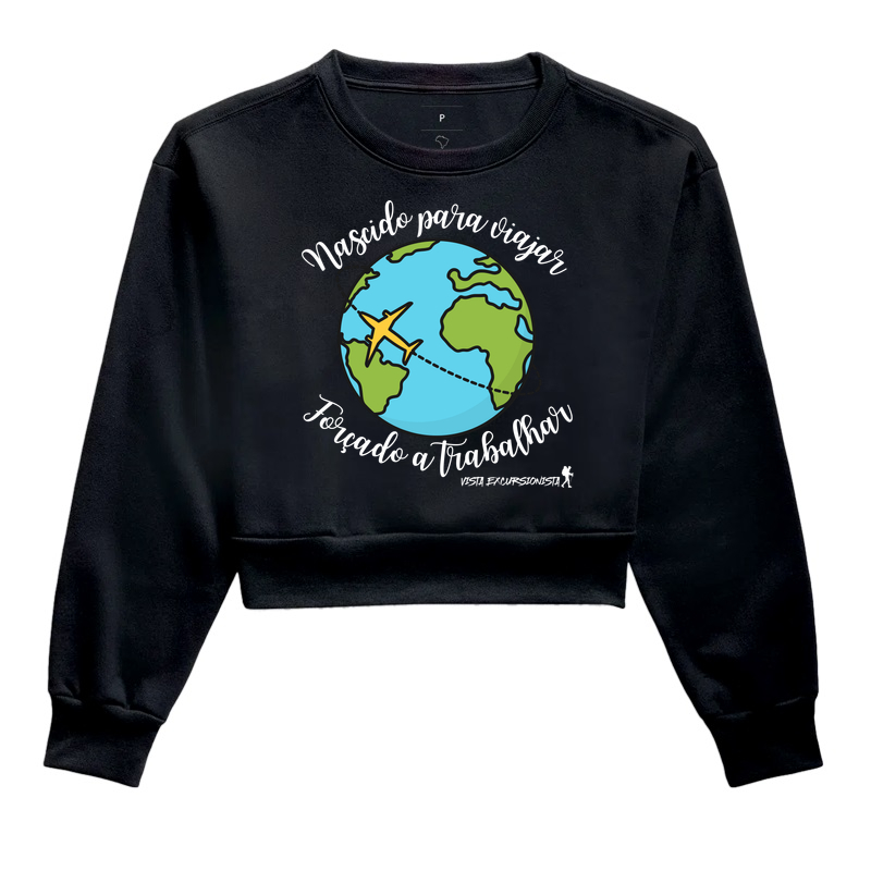 Camiseta Nascido Para Viajar, Forçado a Trabalhar – Excursionista