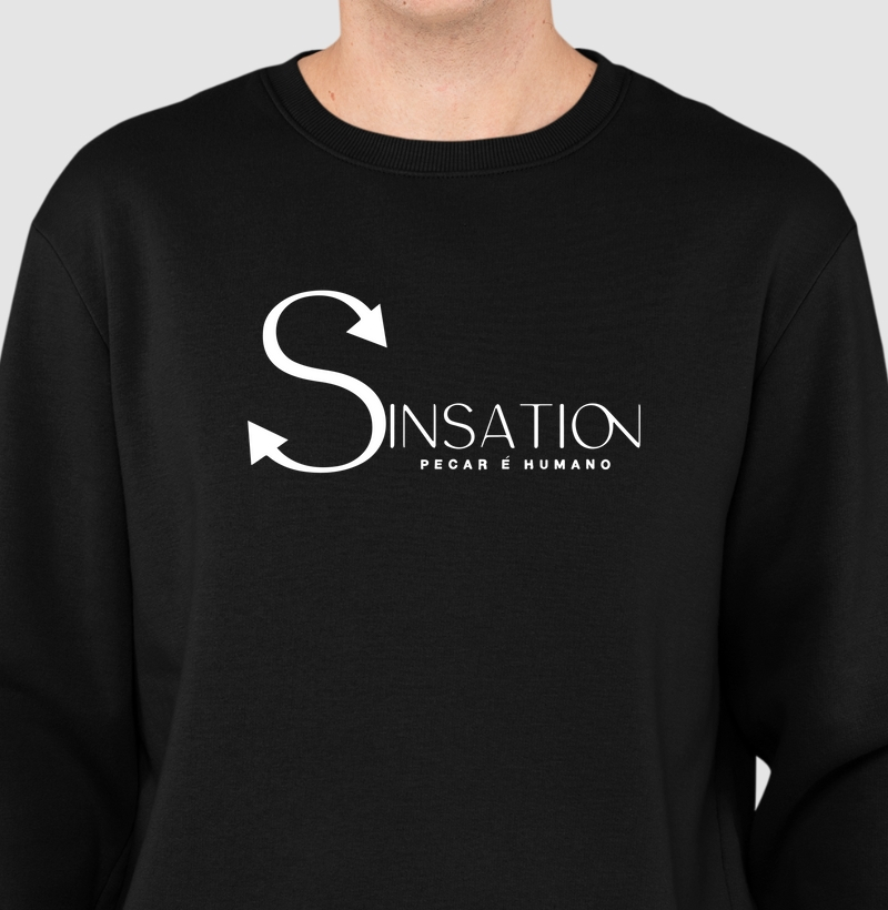 Suéter Moletom - Sinsation - Logo in White