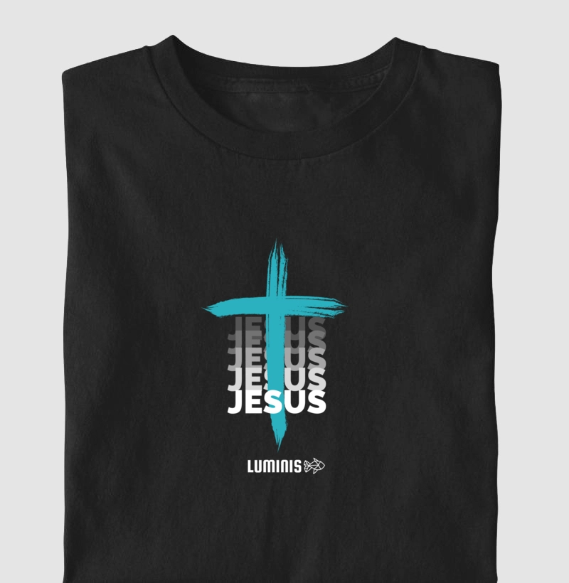 Camiseta com Cruz e Jesus