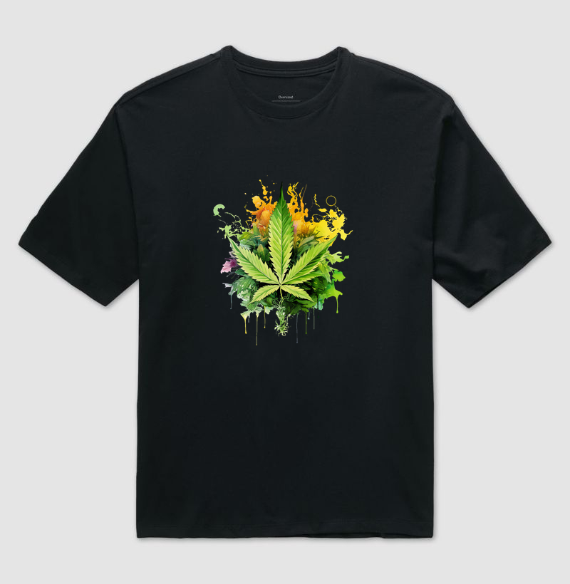 Camiseta Oversized Splash Leaf