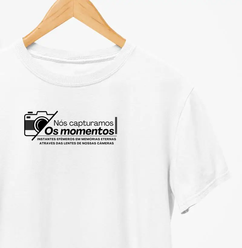 Camiseta nós capturamos momentos e instantes