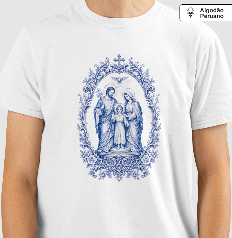 Camiseta Algodão Peruano Sagrada Famíla Toile Sacra