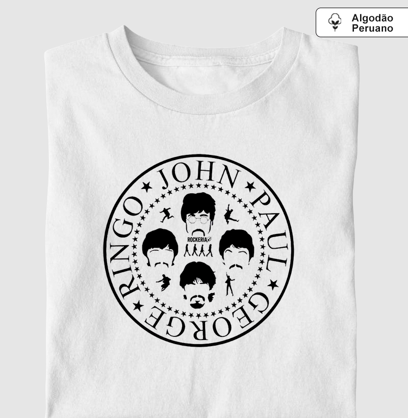 Camiseta Algodão Peruano Beatles John Paul George Ringo