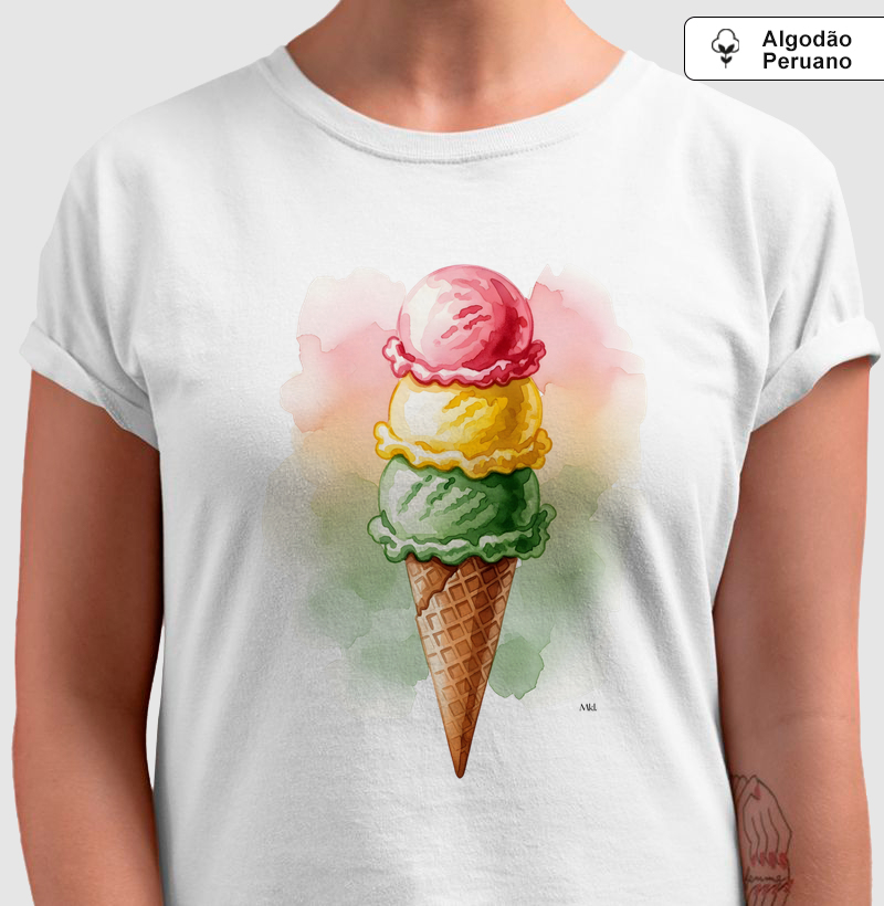 Camiseta Algodão Peruano - Gelato dos Sonhos 