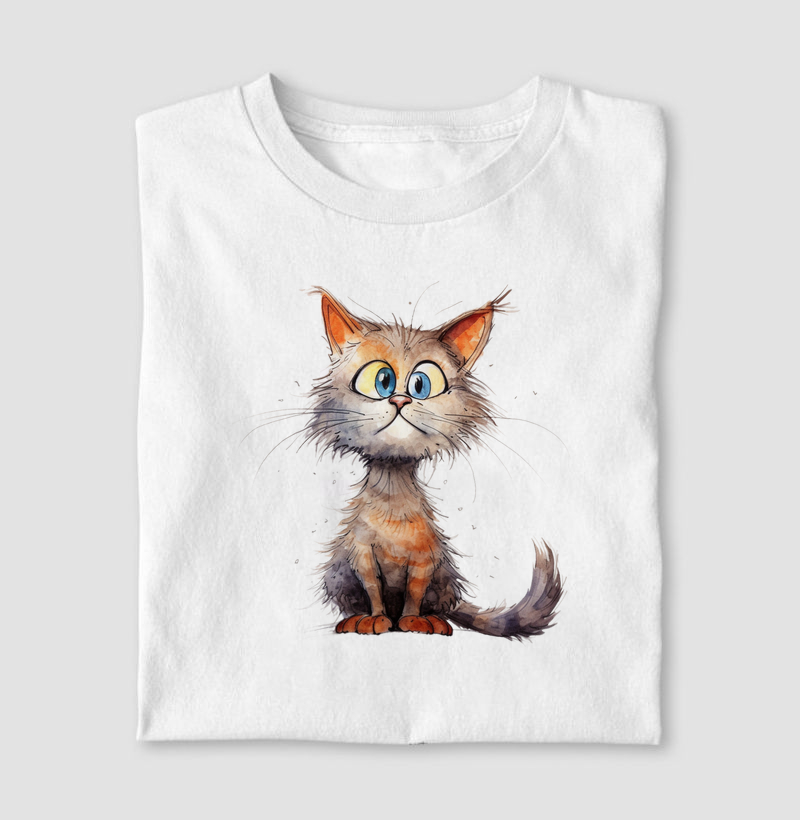 Gato Munchkin aquarela