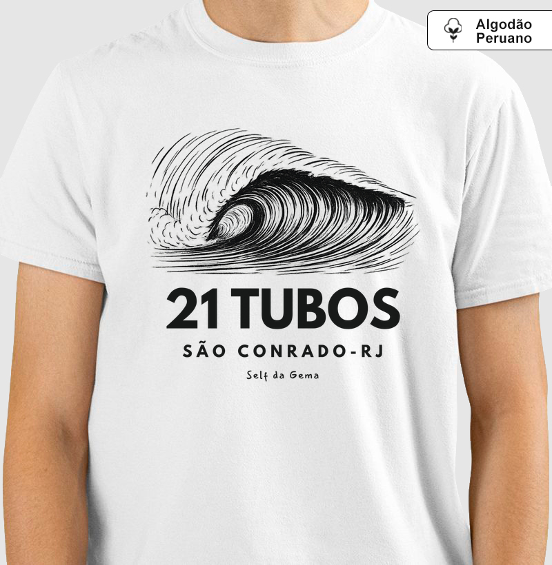 21 TUBOS - Camiseta Algodão Peruano