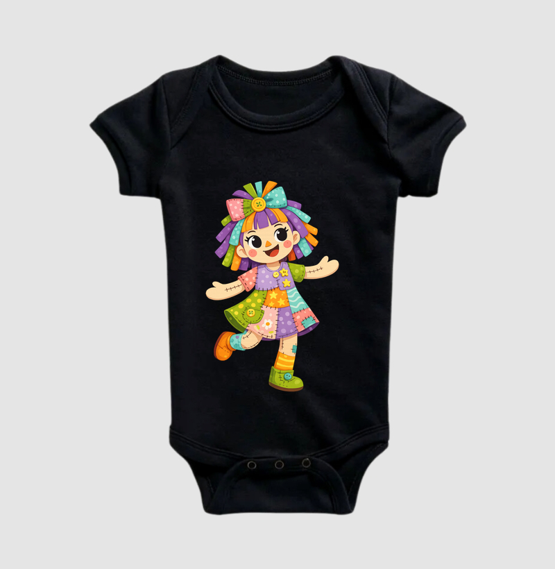 Práxis Camiseta Boneca de Pano - Azul