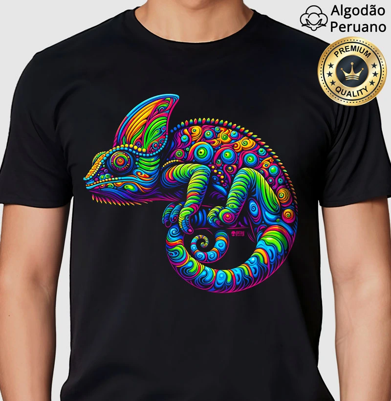 Camaleão Psy (Algodão Peruano)
