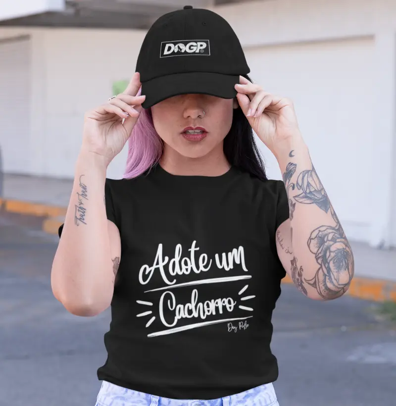 Camiseta Dog Pulse Positive Vibes Adote um cachorro