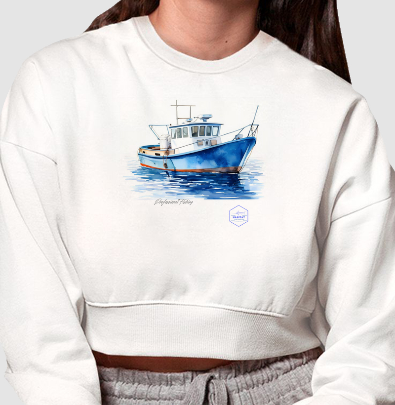 PROFESSIONAL FISHING CROPPED MOLETOM