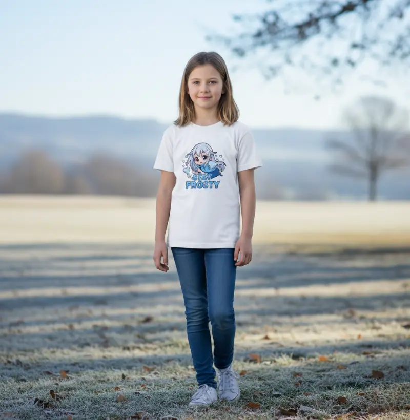 Camiseta infantil Garota Gelo