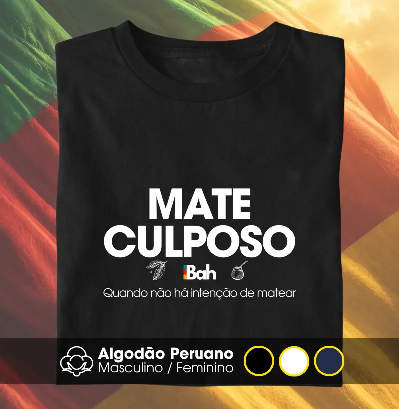 Mate Culposo - Camiseta Algodão Peruano