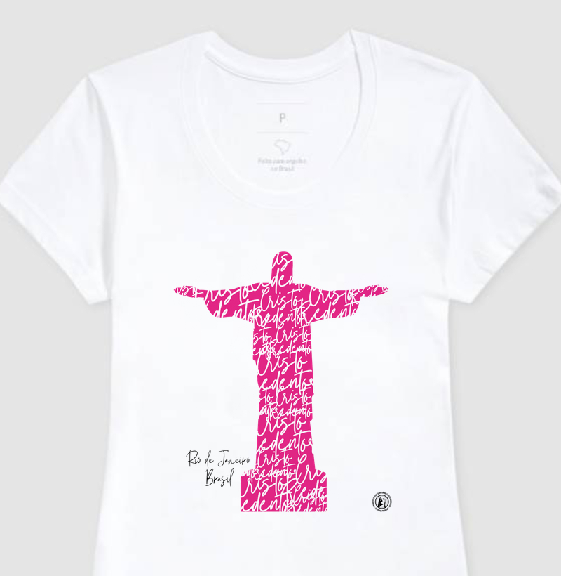 Cristo Redentor Escrito ROSA CHOQUE - Camiseta